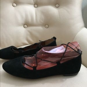 Lucky Brand black suede flats